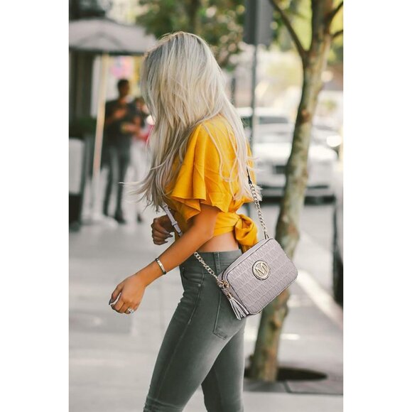 Lightweight PU Leather Crossbody Bag For Women with Zipper Pockets - Picture 3 of 7